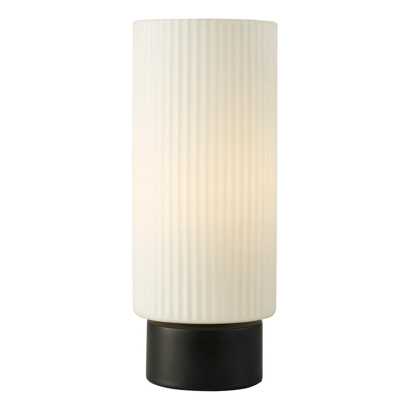 Dar Lighting Aneska Table Lamp Matt Black and Opal Glass • ANE4022