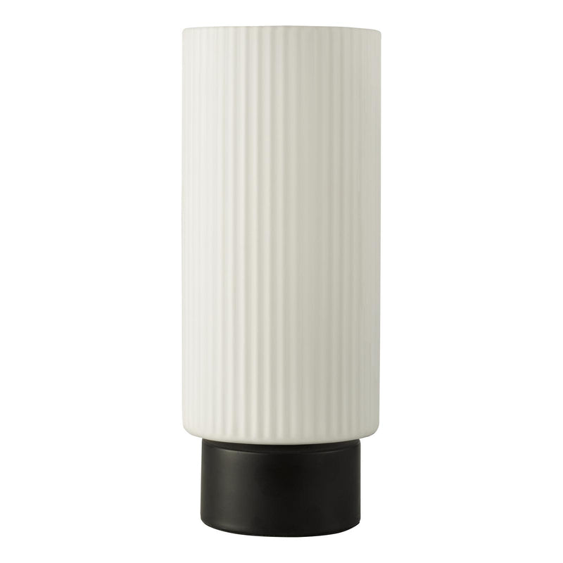 Dar Lighting Aneska Table Lamp Matt Black and Opal Glass • ANE4022