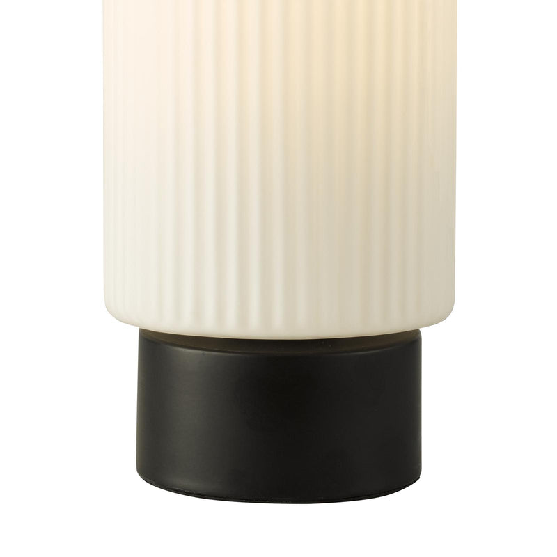 Dar Lighting Aneska Table Lamp Matt Black and Opal Glass • ANE4022