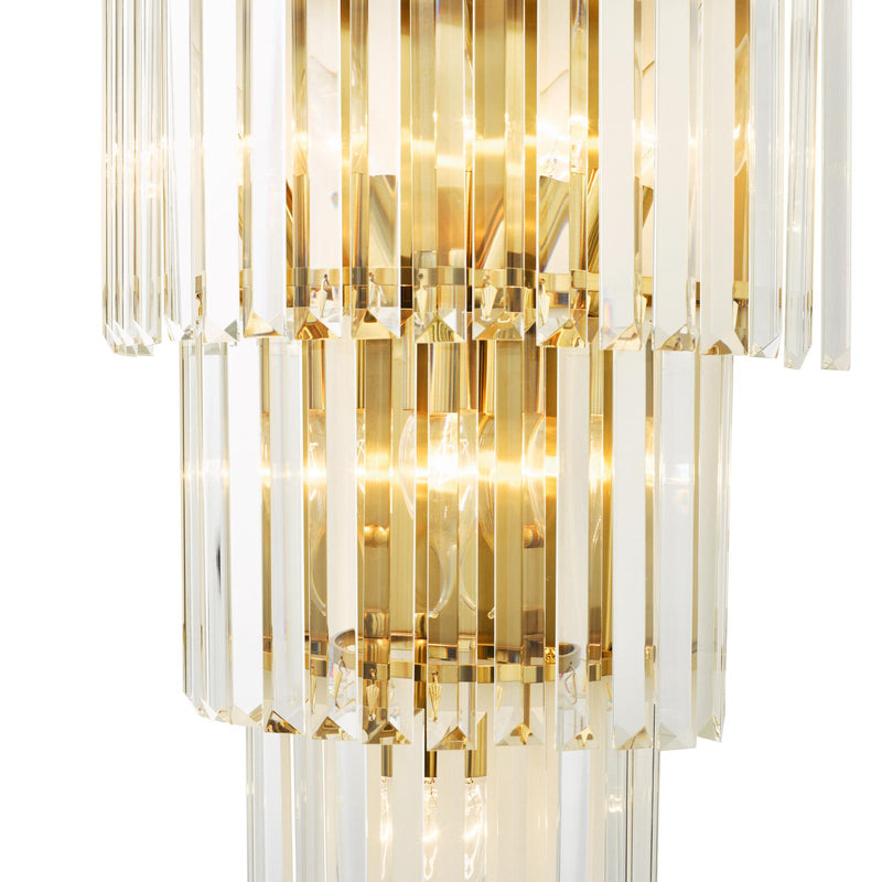 Dar Lighting Angel 6 Light Wall Light Crystal and Antique Gold • ANG3035
