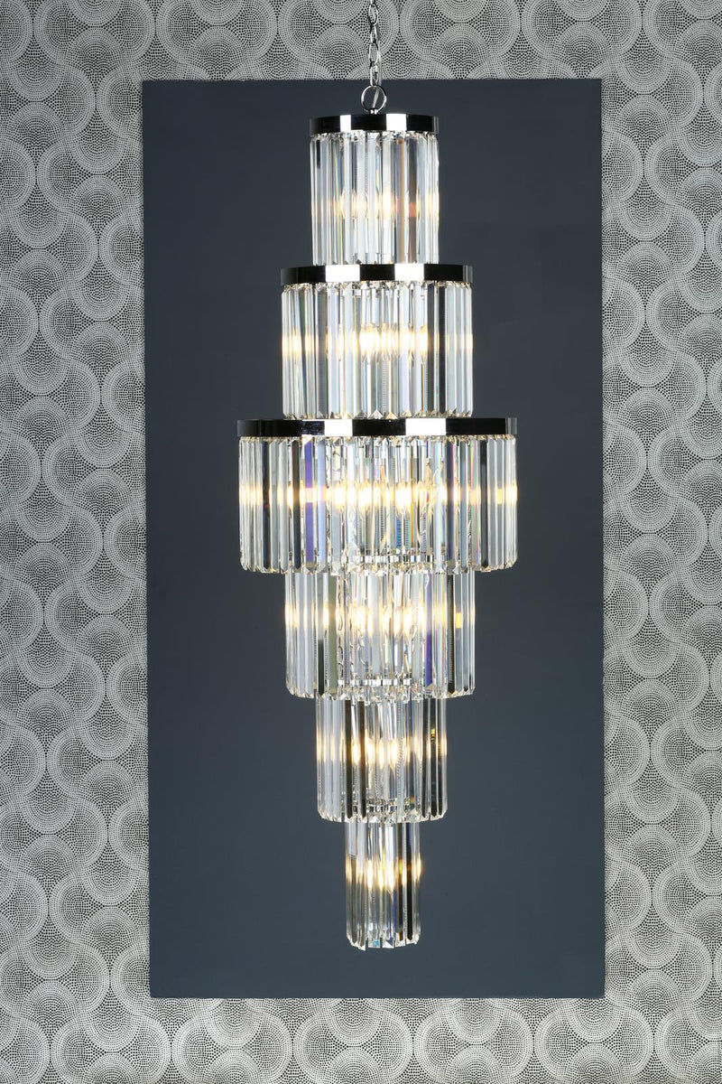 Dar Lighting Angel 28 Light Chandelier Crystal and Polished Chrome • ANG3308