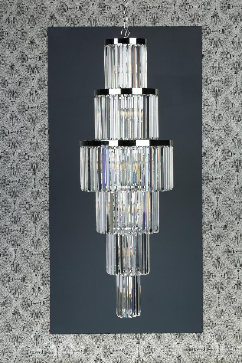 Dar Lighting Angel 28 Light Chandelier Crystal and Polished Chrome • ANG3308