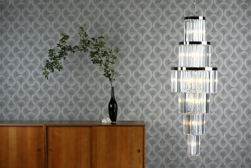 Dar Lighting Angel 28 Light Chandelier Crystal and Polished Chrome • ANG3308