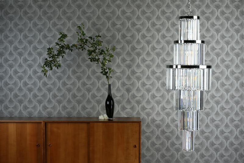 Dar Lighting Angel 28 Light Chandelier Crystal and Polished Chrome • ANG3308