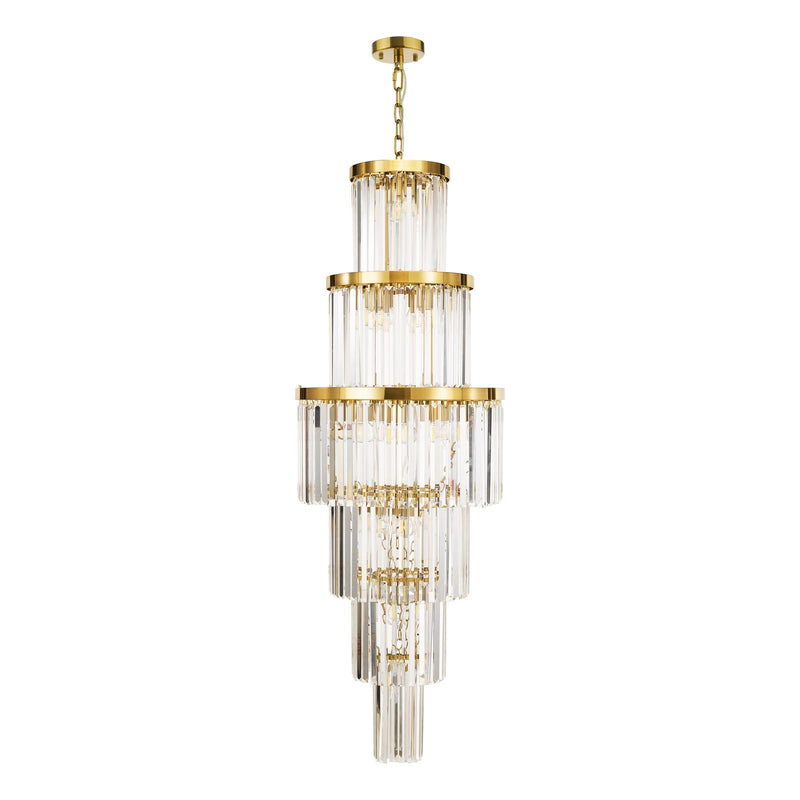 Dar Lighting Angel 28 Light Chandelier Crystal and Antique Gold • ANG3335