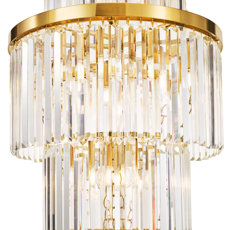Dar Lighting Angel 28 Light Chandelier Crystal and Antique Gold • ANG3335