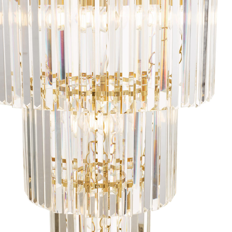 Dar Lighting Angel 28 Light Chandelier Crystal and Antique Gold • ANG3335