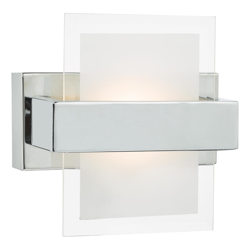 Dar Lighting Apt Wall Washer Polished Chrome and White Glass LED • APT0750