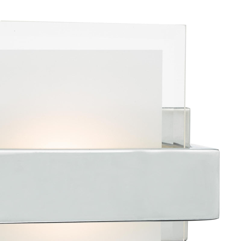 Dar Lighting Apt Wall Washer Polished Chrome and White Glass LED • APT0750