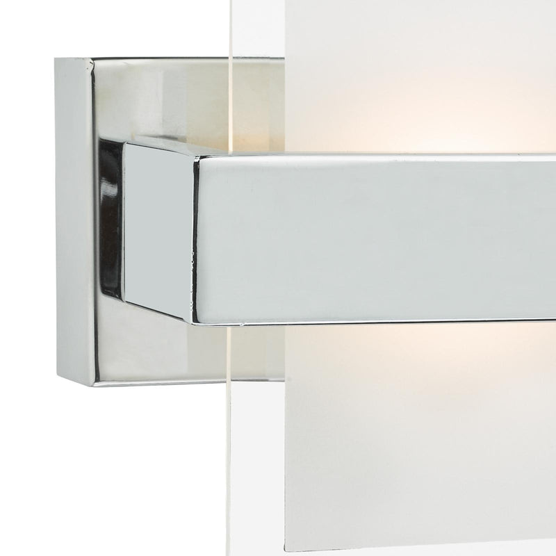 Dar Lighting Apt Wall Washer Polished Chrome and White Glass LED • APT0750