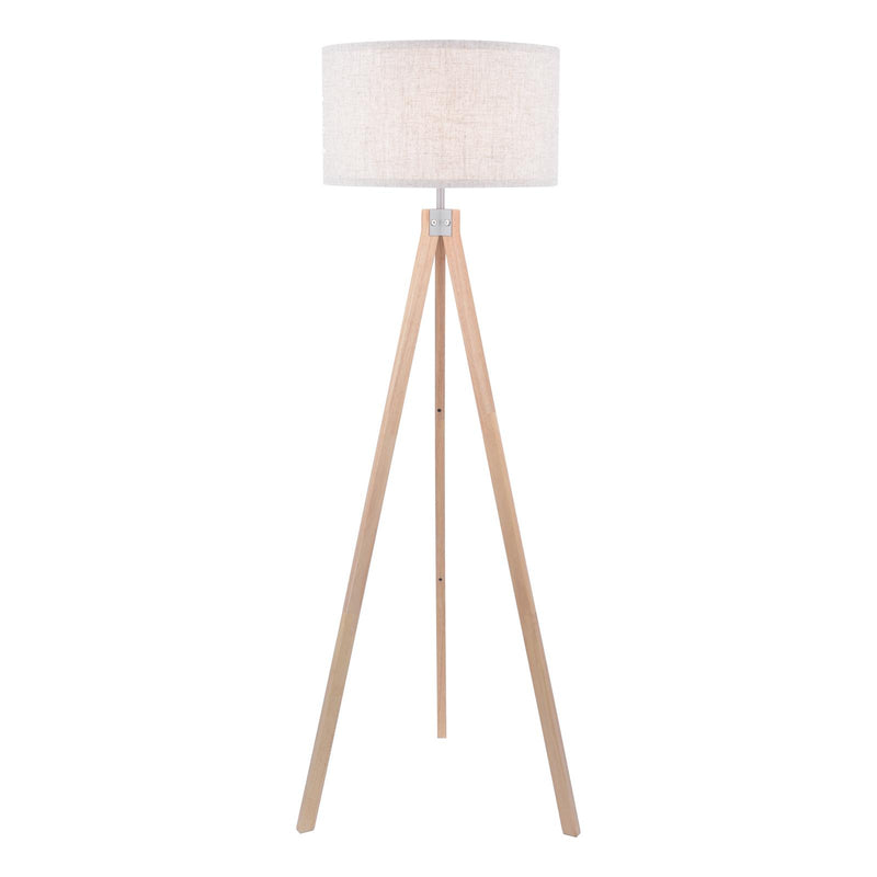 Dar Lighting Armitage Tripod Floor Lamp Light Wood With Shade • ARM4943