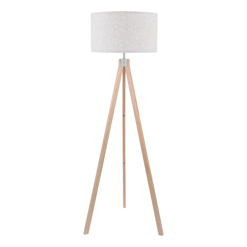 Dar Lighting Armitage Tripod Floor Lamp Light Wood With Shade • ARM4943