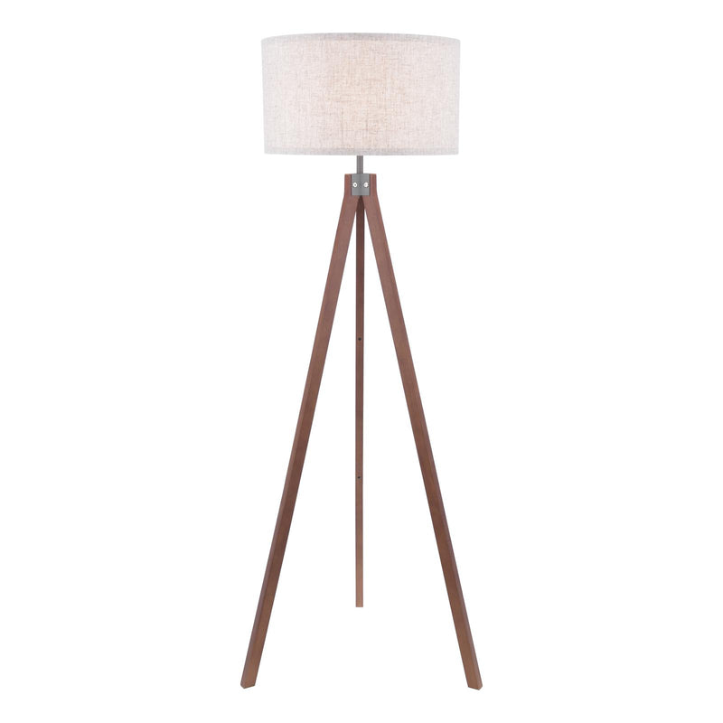 Dar Lighting Armitage Tripod Floor Lamp Dark Wood With Shade • ARM4947