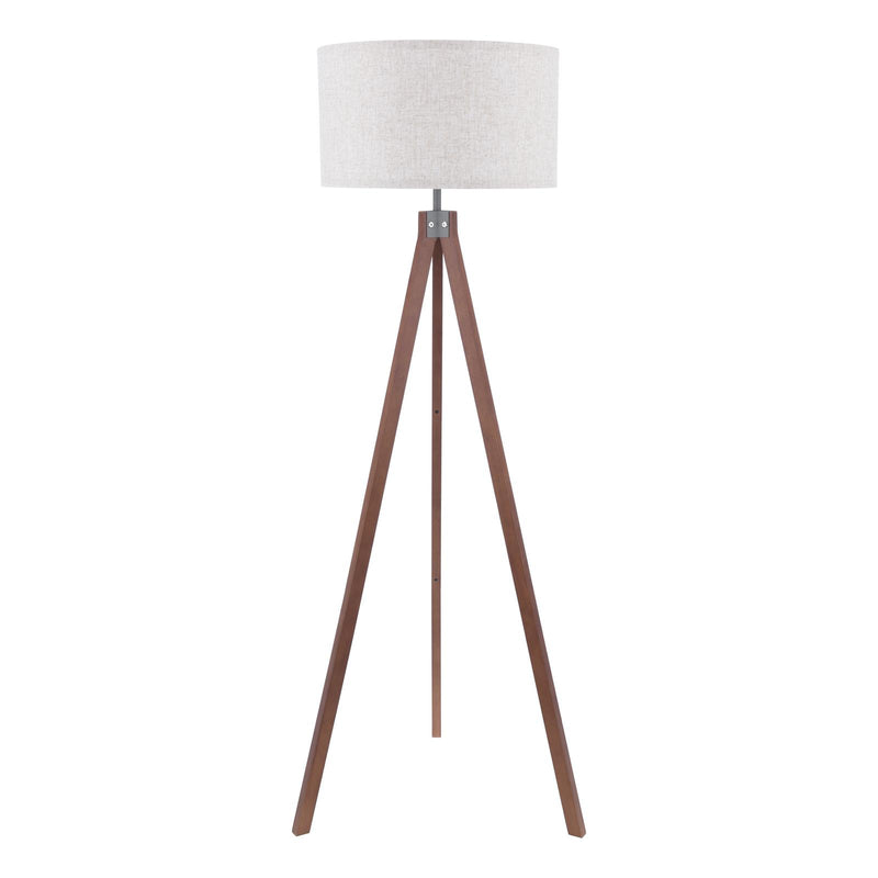 Dar Lighting Armitage Tripod Floor Lamp Dark Wood With Shade • ARM4947