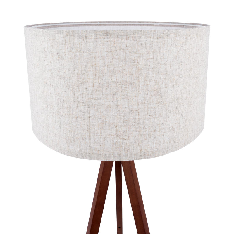 Dar Lighting Armitage Tripod Floor Lamp Dark Wood With Shade • ARM4947
