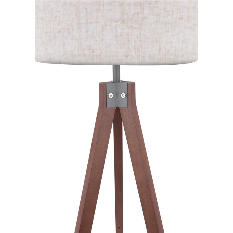Dar Lighting Armitage Tripod Floor Lamp Dark Wood With Shade • ARM4947