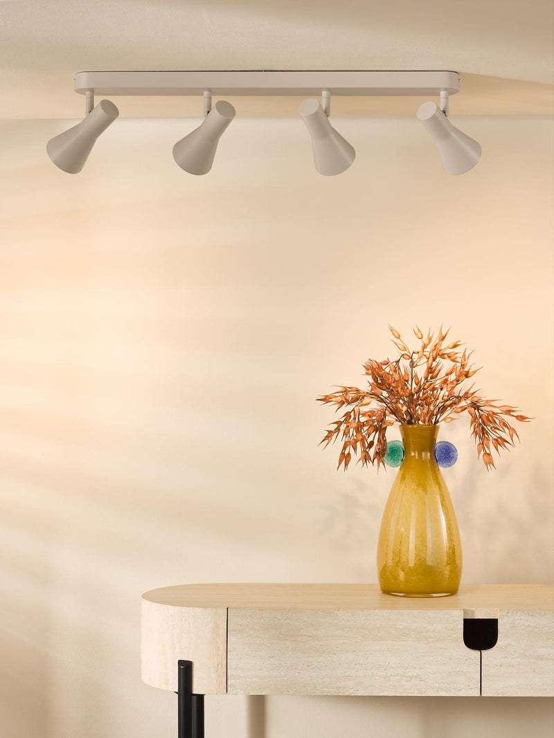Dar Lighting Arnel 4 Light Bar Spotlight Satin Taupe • ARN8429