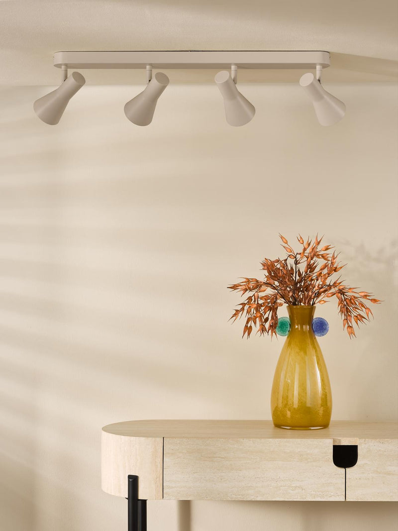 Dar Lighting Arnel 4 Light Bar Spotlight Satin Taupe • ARN8429