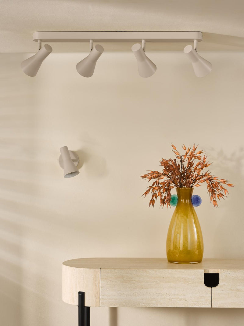 Dar Lighting Arnel 4 Light Bar Spotlight Satin Taupe • ARN8429