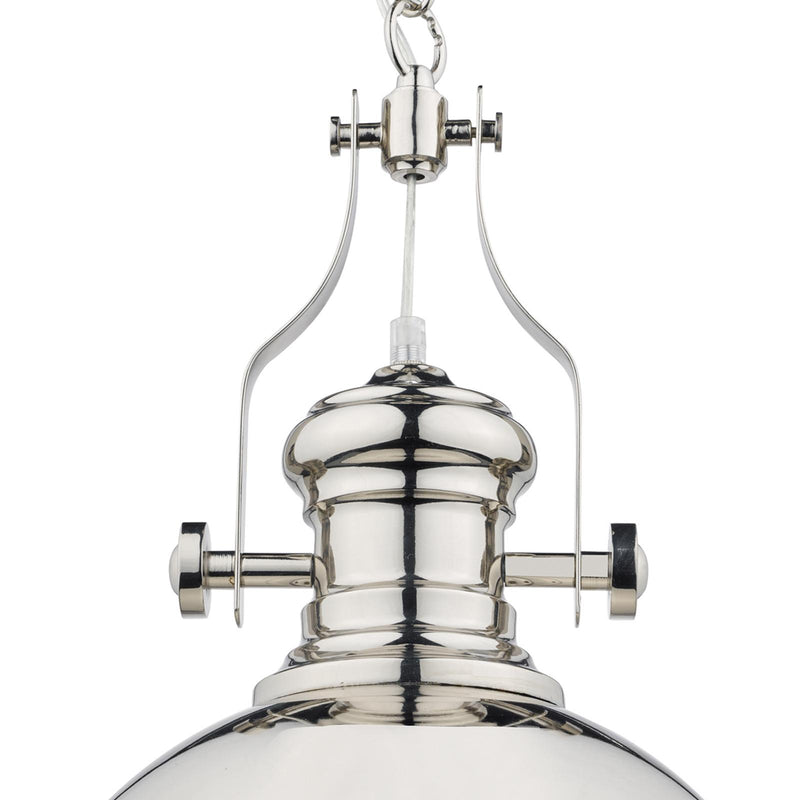 Dar Lighting Arona 1 Light Pendant Polished Chrome • ARO0138
