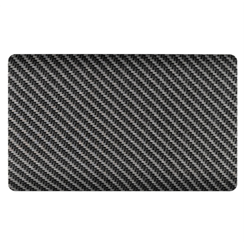 Trendi, Artistic Modern Double Blanking Plate, Carbon Fibre Finish, BRITISH MADE, (25mm Back Box Required), 10yrs Warranty • ART-2BLKCF
