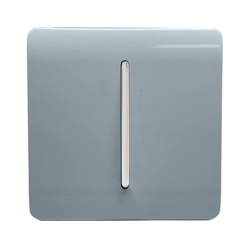 Trendi, Artistic Modern 10A Triple Pole Bathroom Fan Isolator Switch Cool Grey Finish, BRITISH MADE, (25mm Back Box Required), 5yrs Warranty • ART-FICG