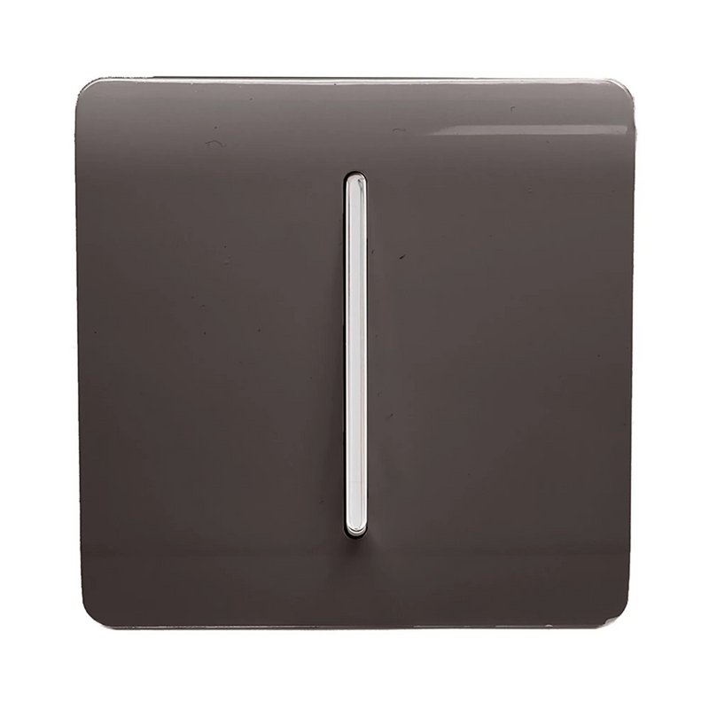 Trendi, Artistic Modern 10A Triple Pole Bathroom Fan Isolator Switch Dark Brown Finish, BRITISH MADE, (25mm Back Box Required), 5yrs Warranty • ART-FIDB