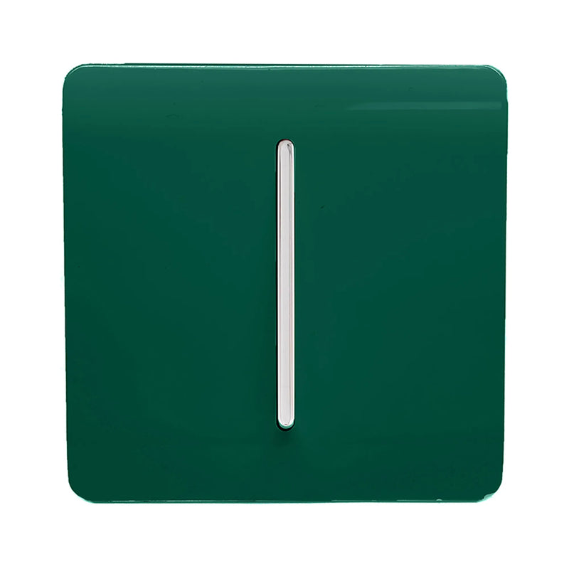 Trendi, Artistic Modern 10A Triple Pole Bathroom Fan Isolator Switch Dark Green Finish, BRITISH MADE, (25mm Back Box Required), 5yrs Warranty • ART-FIDG