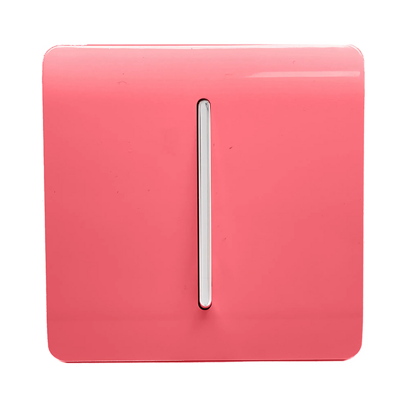 Trendi, Artistic Modern 10A Triple Pole Bathroom Fan Isolator Switch Strawberry Finish, BRITISH MADE, (25mm Back Box Required), 5yrs Warranty • ART-FISB