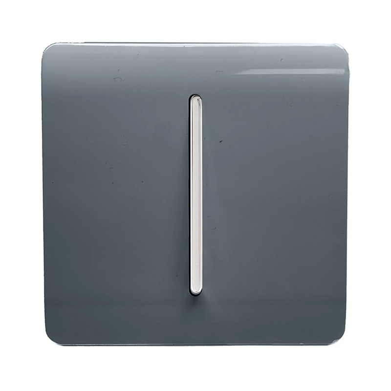 Trendi, Artistic Modern 10A Triple Pole Bathroom Fan Isolator Switch Warm Grey Finish, BRITISH MADE, (25mm Back Box Required), 5yrs Warranty • ART-FIWG