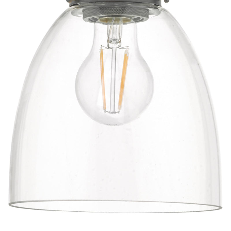 Dar Lighting Arvin Pendant Antique Chrome & Glass • ARV0161