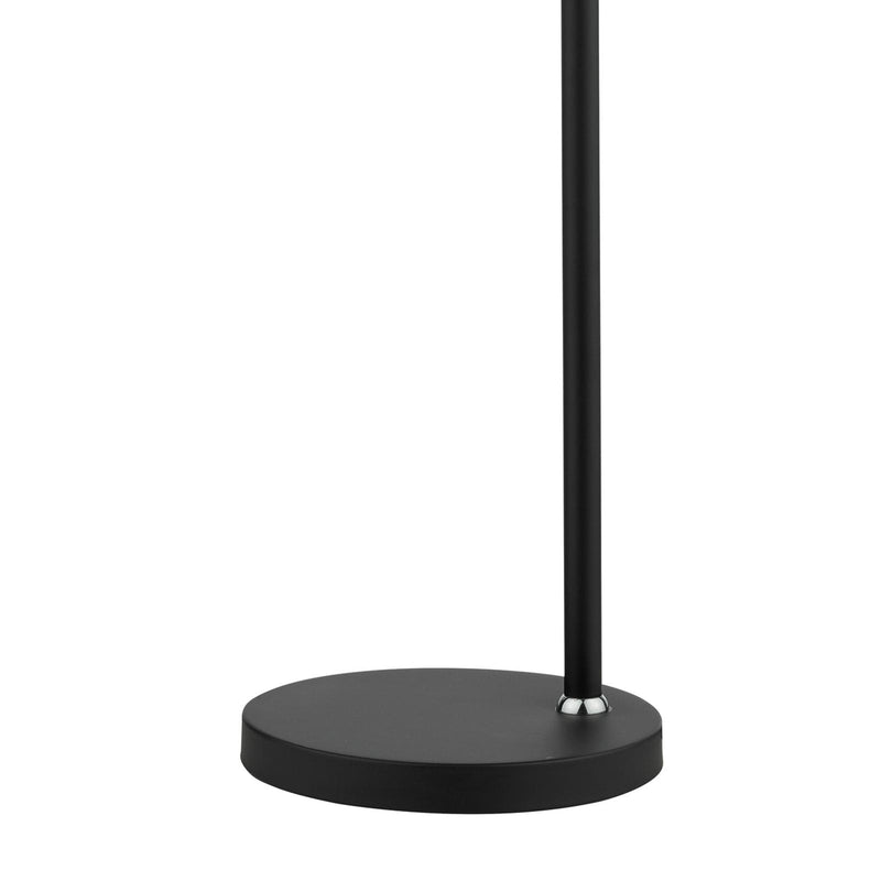 Dar Lighting Ashworth Table Lamp Matt Black & Polished Chrome • ASH4122