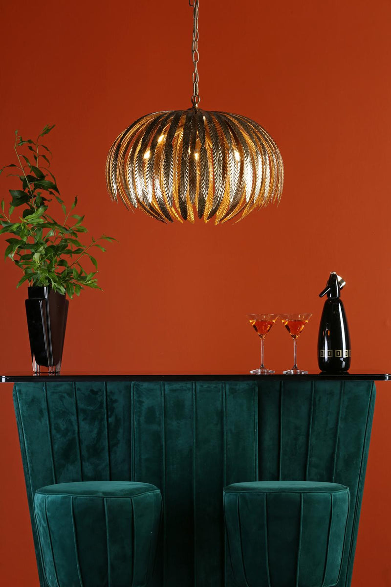 Dar Lighting Atticus 5 Light Pendant Gold • ATT0535