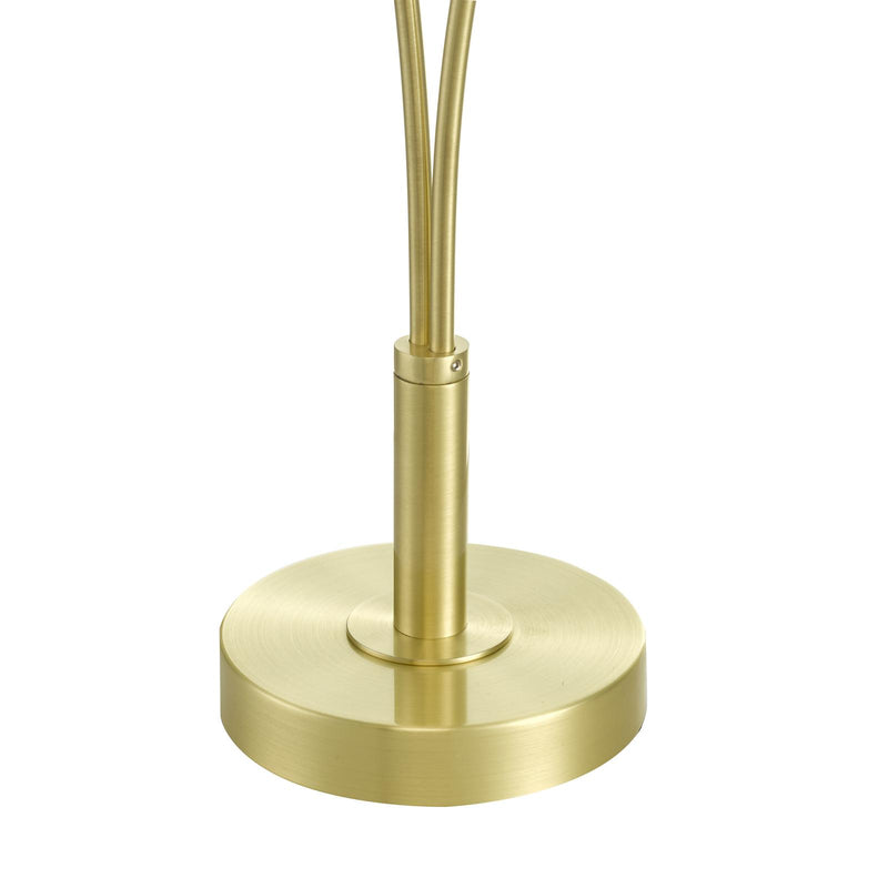 Dar Lighting Avari 2 Light Table Lamp Satin Brass Glass • AVA4241