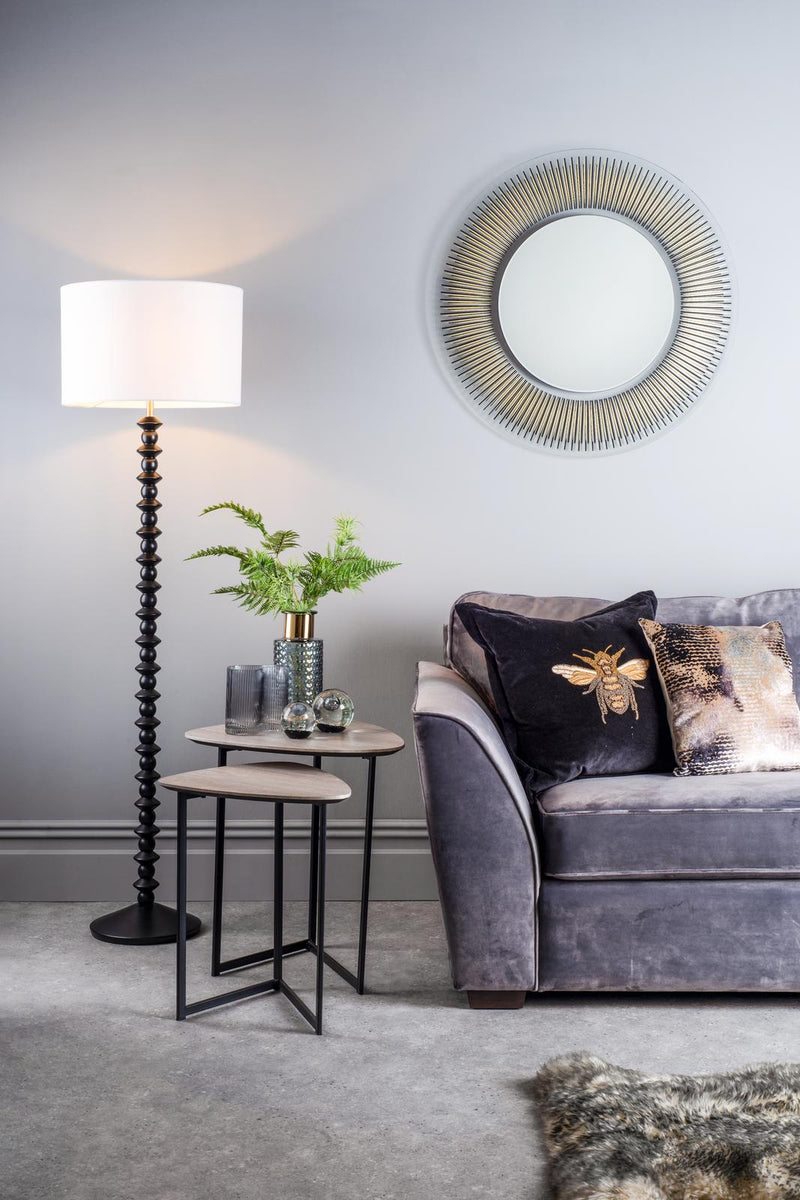 Dar Lighting Azana Floor Lamp Matt Black Base Only • AZA4922
