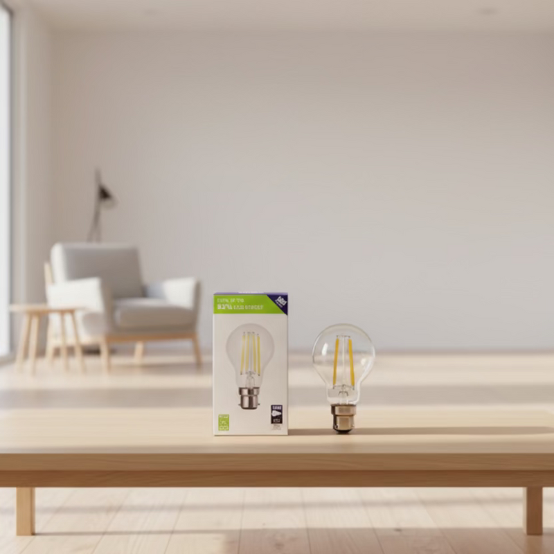 Searchlight Classic LED GLS B22 Dimmable 10W = 100w 4000K Cool White, 1500lm, Clear Finish • L5905-10CW