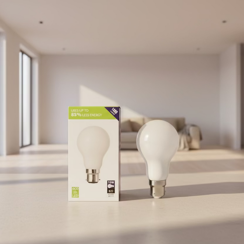 Searchlight Classic LED GLS B22 Dimmable 10W = 100w  2700K Warm White, 1400lm, Opal Finish • L6905-10WW