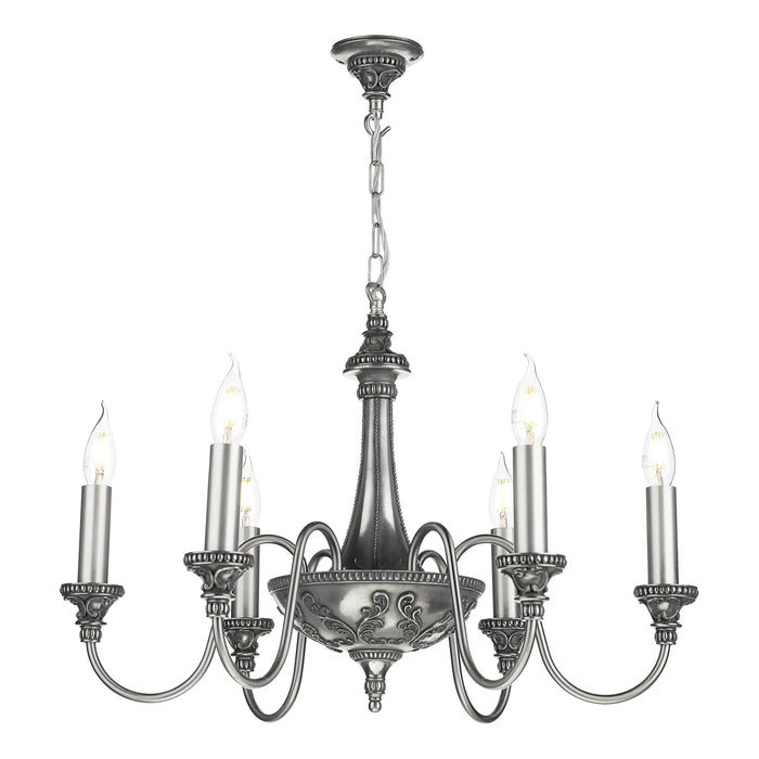 David Hunt Lighting Bailey 6 Light Pewter Ceiling Light • BAI0467 BESPOKE