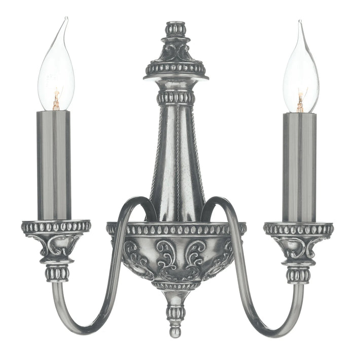 David Hunt Lighting Bailey 2 Light Pewter Wall Light • BAI0967 BESPOKE