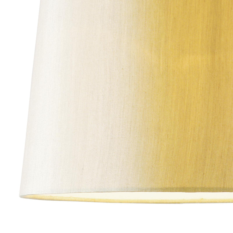 Dar Lighting Balthazar Gold Faux Silk Tapered Drum 38cm • BAL1563