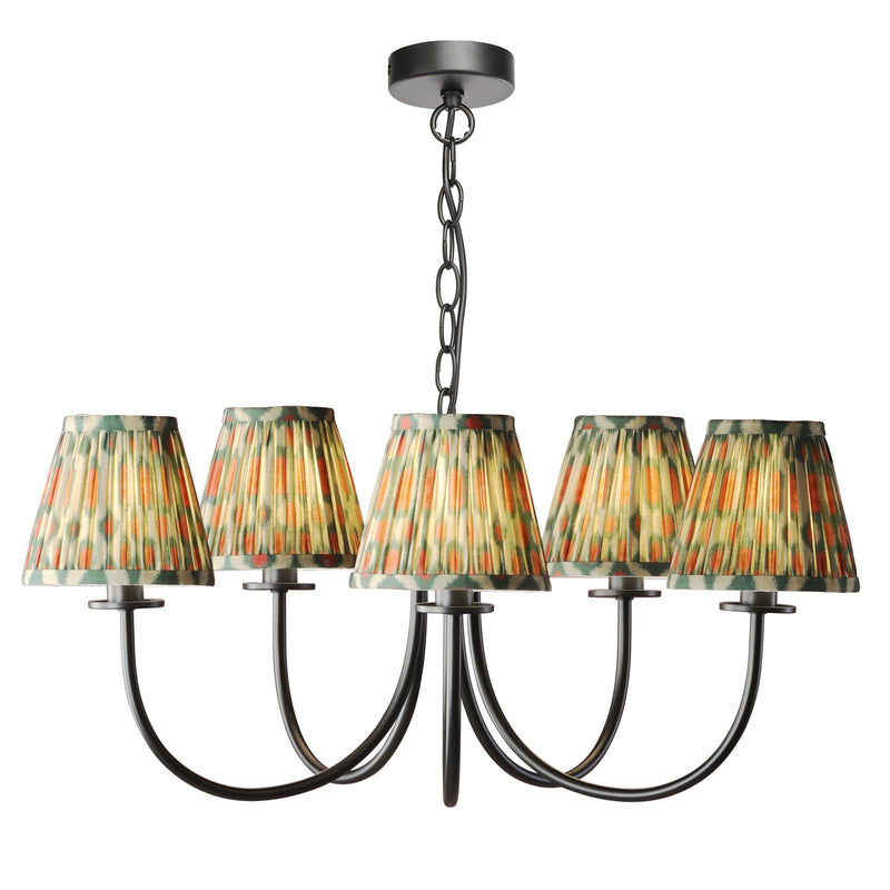 Dar Lighting Becca 5 Light Pendant Matt Black Fitting Only • BEC0522