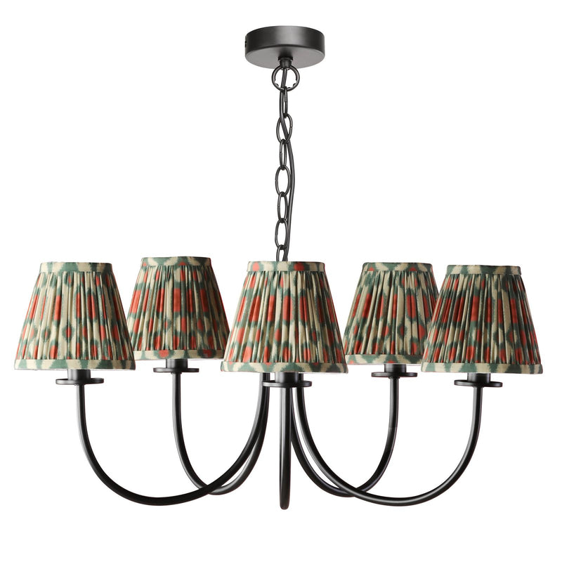Dar Lighting Becca 5 Light Pendant Matt Black Fitting Only • BEC0522