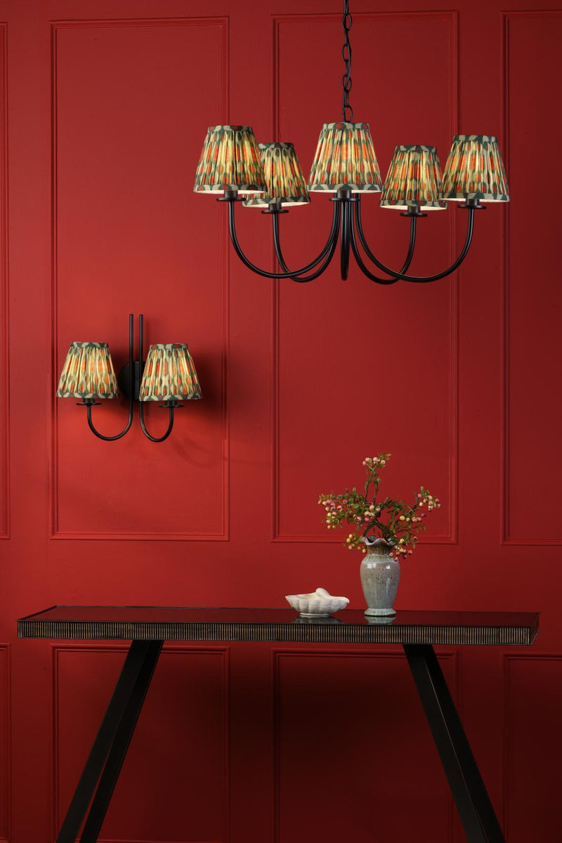 Dar Lighting Becca 5 Light Pendant Matt Black Fitting Only • BEC0522
