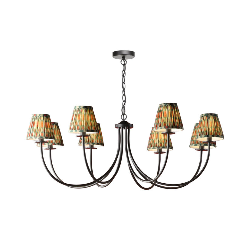 Dar Lighting Becca 8 Light Pendant Matt Black Fitting Only • BEC0822
