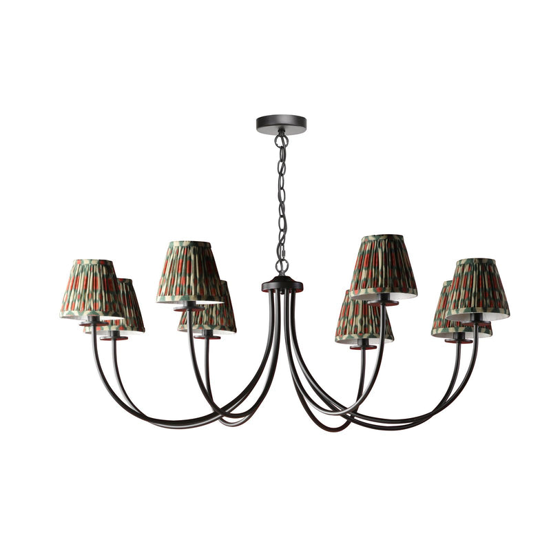 Dar Lighting Becca 8 Light Pendant Matt Black Fitting Only • BEC0822