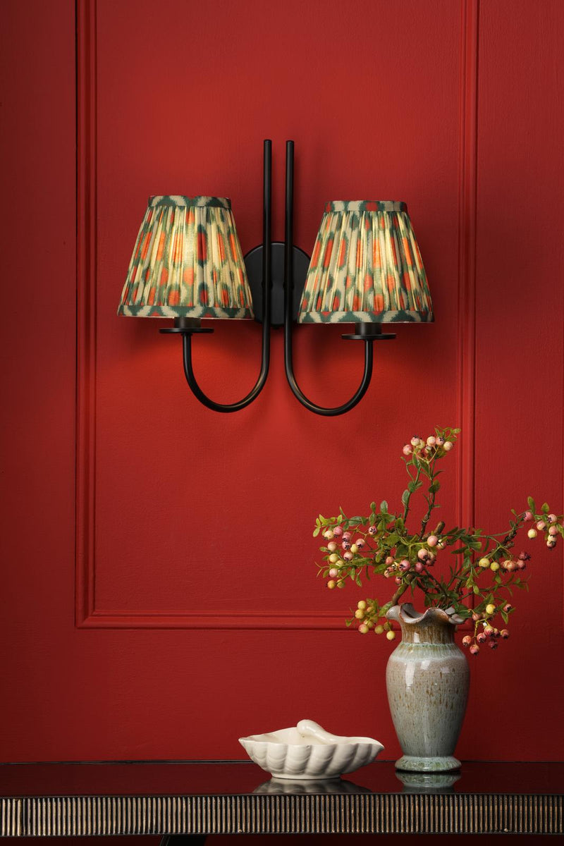 Dar Lighting Becca 2 Light Wall Light Matt Black Bracket Only • BEC0922