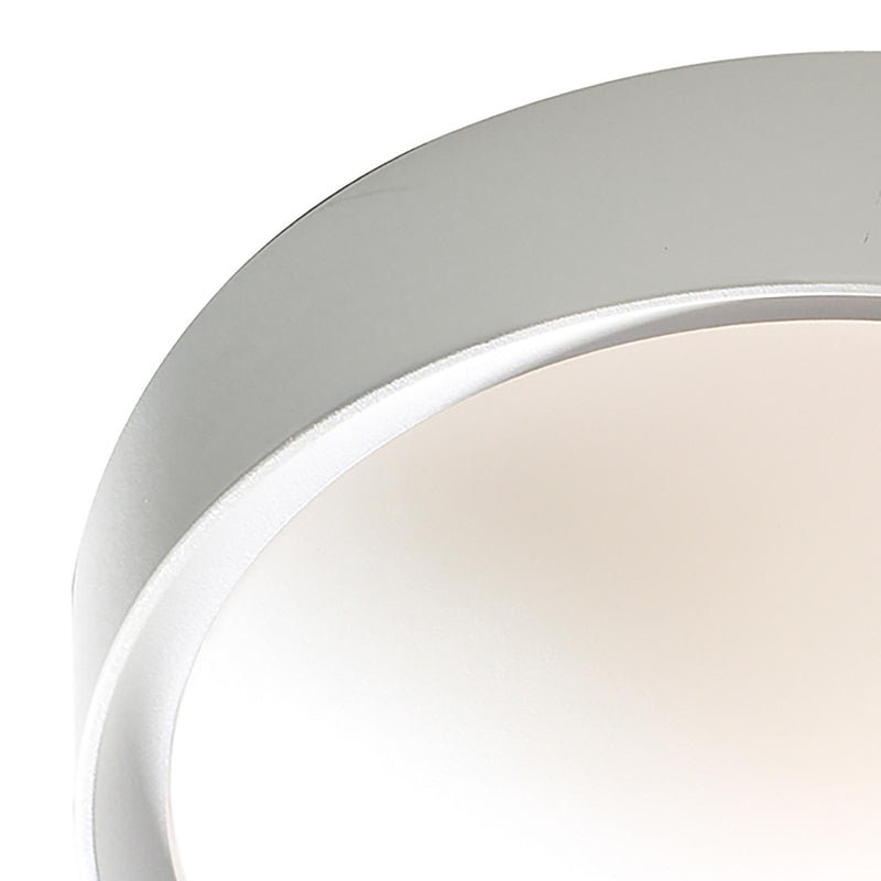 Dar Lighting Beta Bathroom Flush Cream & Opal Glass IP44 • BET52