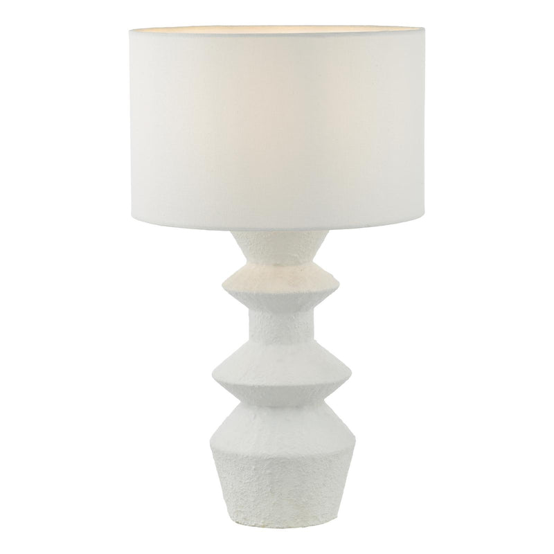 Dar Lighting Bidelia Table Lamp Matt White With Shade • BID422