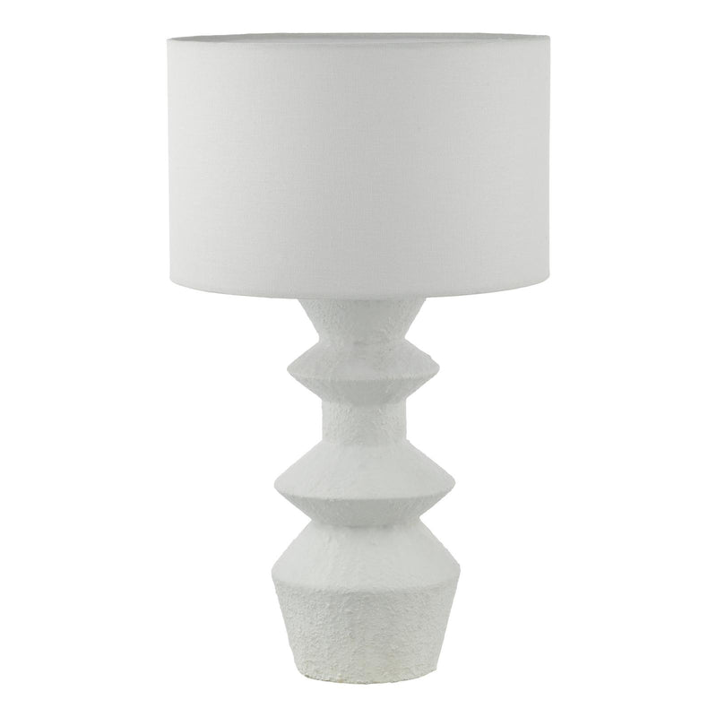 Dar Lighting Bidelia Table Lamp Matt White With Shade • BID422