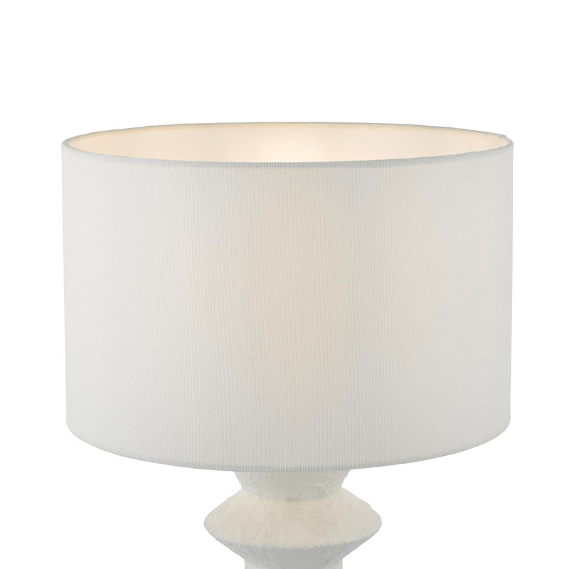 Dar Lighting Bidelia Table Lamp Matt White With Shade • BID422